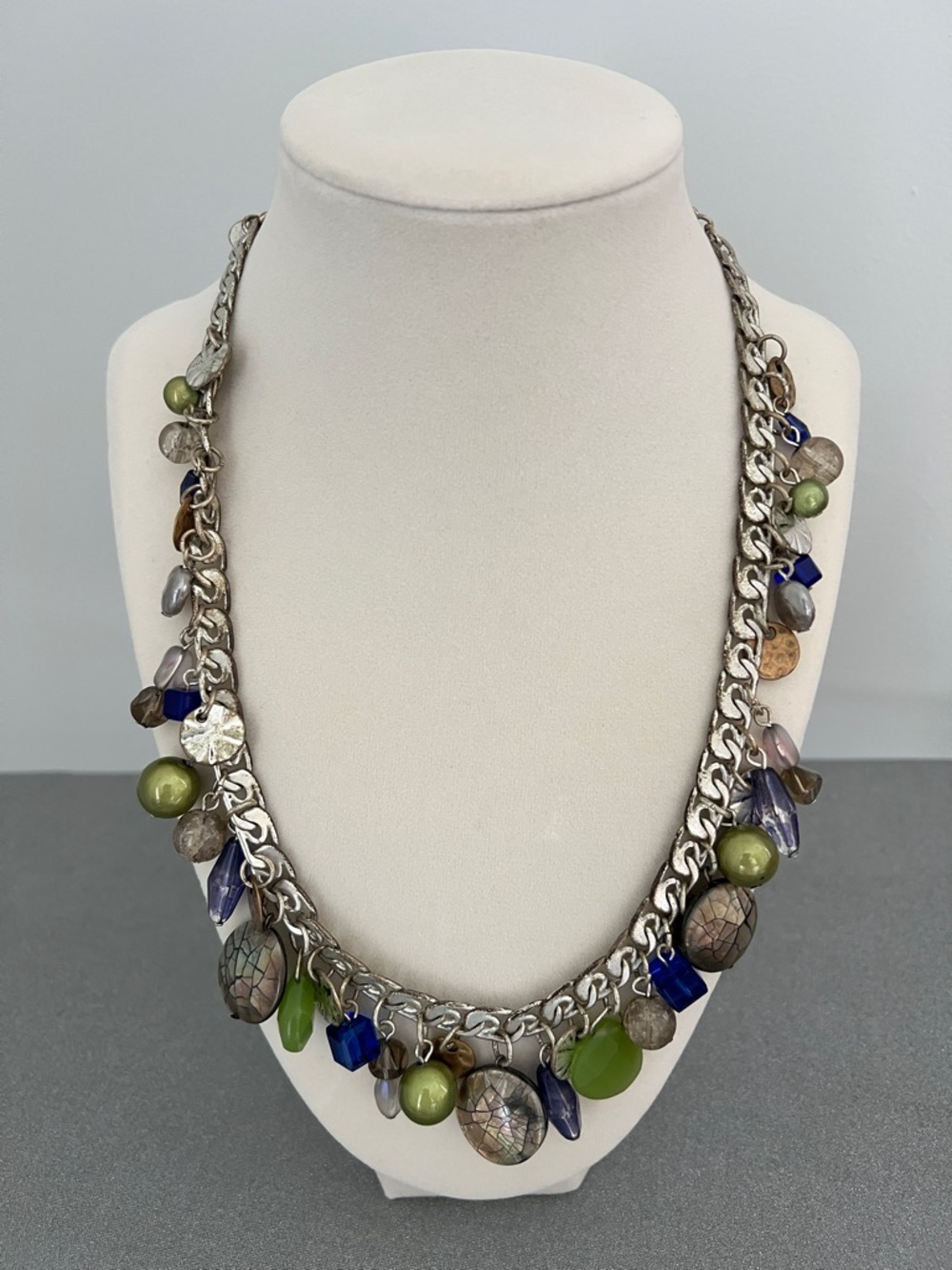 Multicolor Bead Charm Chain 9.5”Necklace - Women’s Jewelry